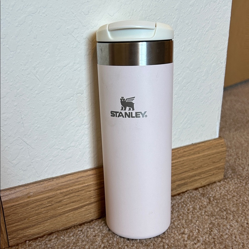 16oz Stanley Pink Travel Tumbler